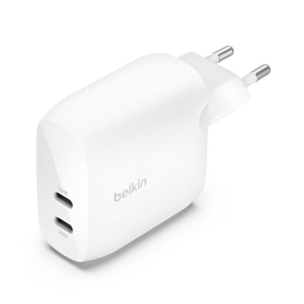 Chargeur Rapide Secteur Belkin 60W (2*USB-C) - Blanc