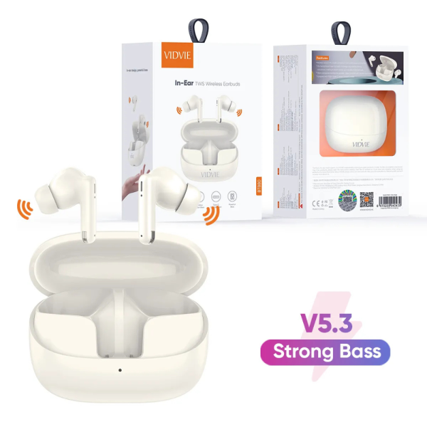 Écouteurs Bluetooth Vidvie - Beige