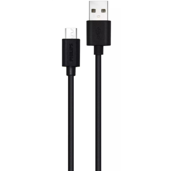Cable USB-A Vers Micro USB PHILIPS 1.2M - Black