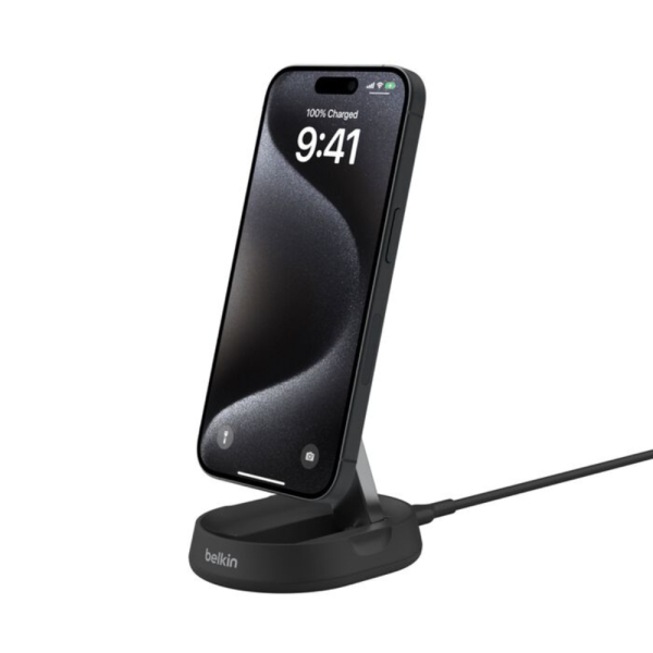 Support de Recharge Magnétique Belkin Qi2 et Pliable 15W - Noir