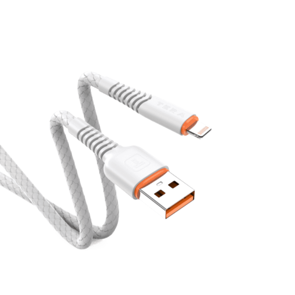 Cable Lightning Vers USB-A TERA Fast Charging 1m - Blanc