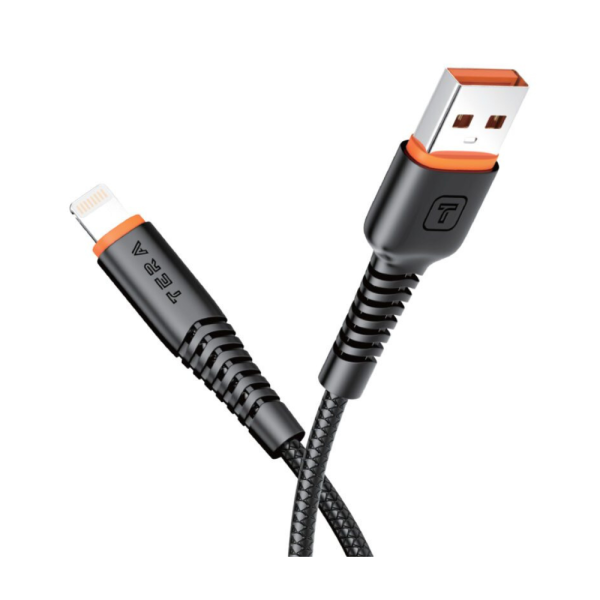 Cable Lightning Vers USB-A TERA Fast Charging 1m - Noir