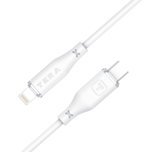 Cable Lightning Vers USB-C TERA Fast Charging 1m - Blanc