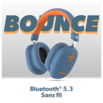 Casque Bluetooth T'nB Bounce Autonomie 50h - Bleu – Image 3