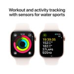 Apple Watch S10 GPS 46mm Rose Gold Al Case With Light Blush Sport Band M/L – Image 5