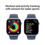 Apple Watch S10 GPS 46mm Silver Al Denim Band SB S/M – Image 5