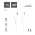 Cable USB-C Vers USB-C TERA 1m - Blanc – Image 2