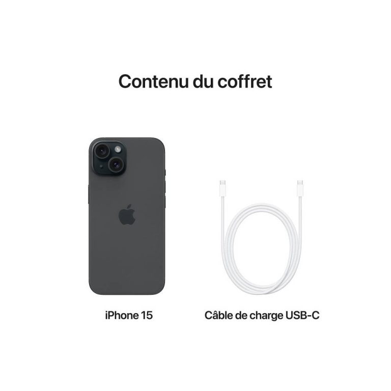 apple iphone 15 128go noir