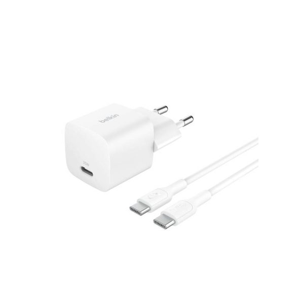 chargeur rapide secteur belkin usb-c cable usb-c vers usb-c 25w