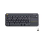 clavier Bluetooth avec pavé tactile Logitech K400 Plus noir