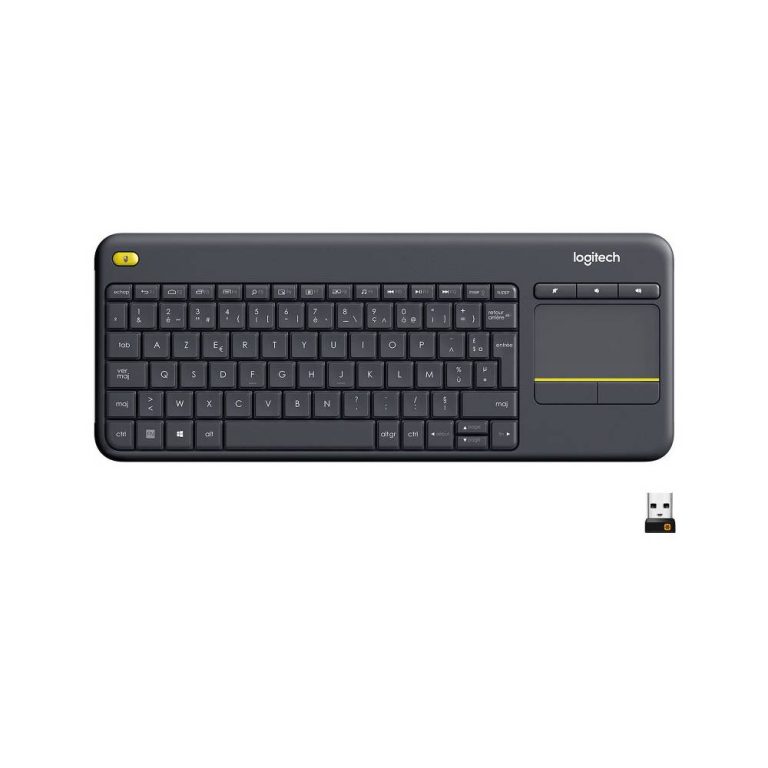 clavier Bluetooth avec pavé tactile Logitech K400 Plus noir