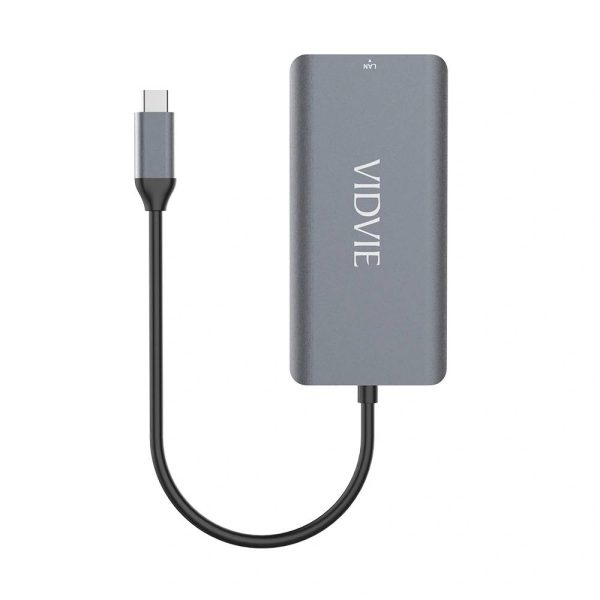 Hub Type-C Vidvie 6 en 1 60W Dark Grey